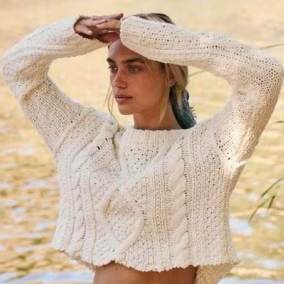 Free People Cutting Edge Cable Knit Sweater - Picture 6 of 6